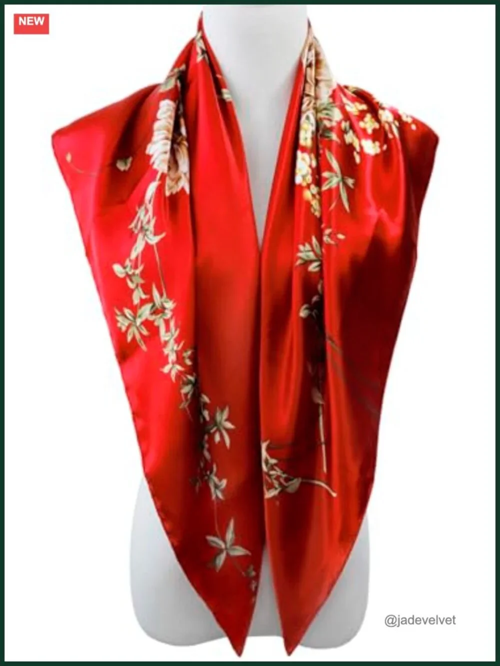 Silk Feel Satin Square Head Scarf 35x35 Hair Wrap Neck Scarf